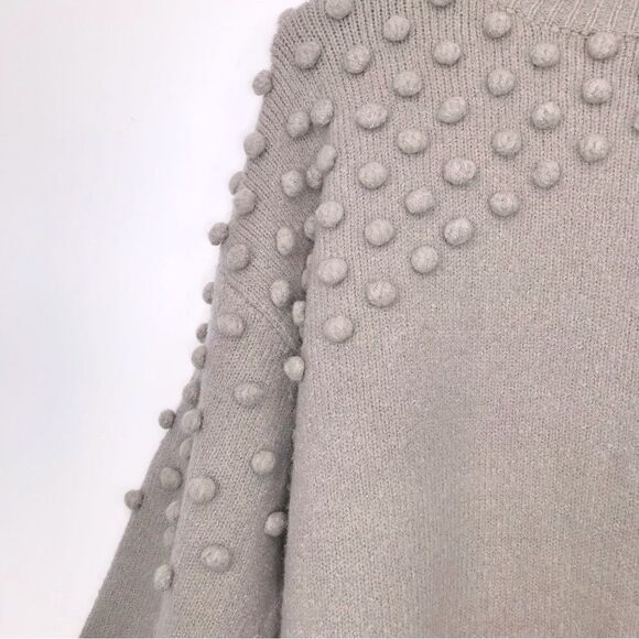 1.4.3. Story by Line Up Gray Pompom Soft Knit Pullover Turtleneck Sweater - Picture 4 of 13